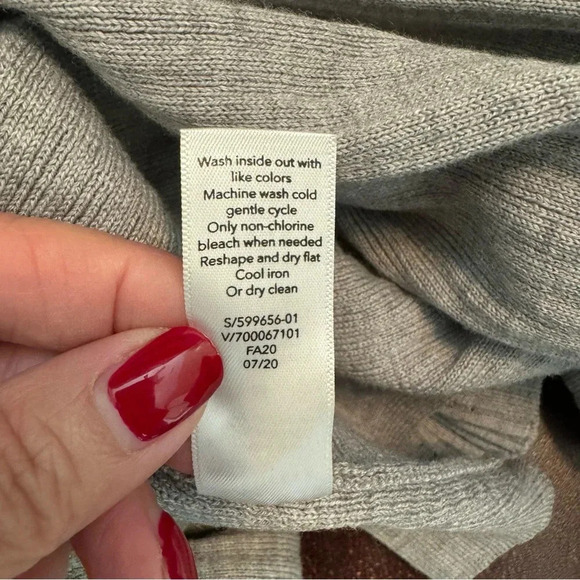 Athleta Gray Solstice Ribbed Knit Open Front Cardigan Drape Sweater - Picture 7 of 7